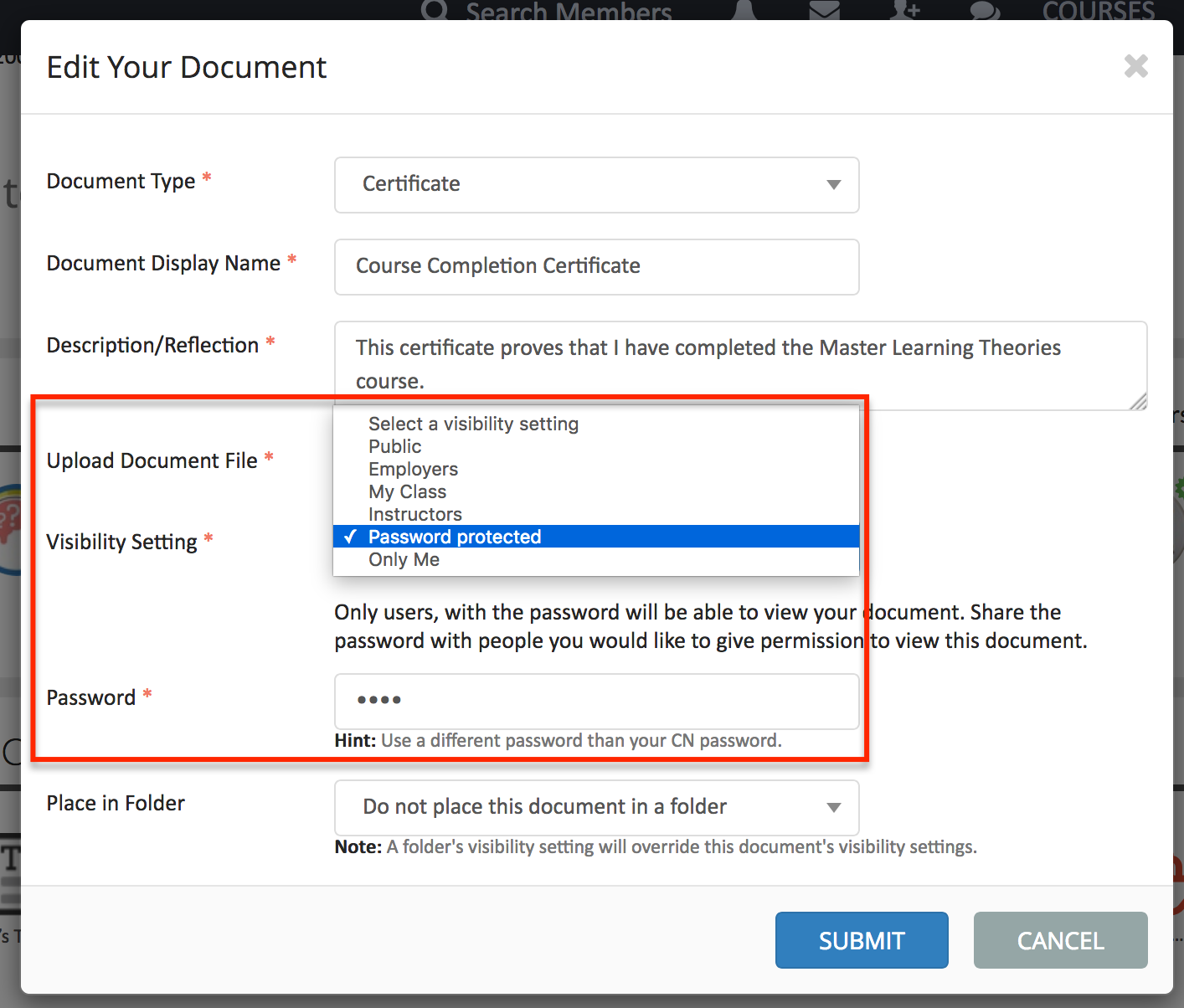 mumble certificate passwaord