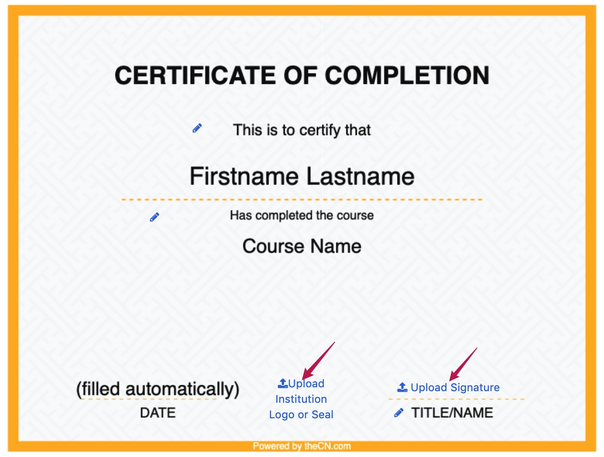 Course Completion Certificate (Admin and Instructor Guide