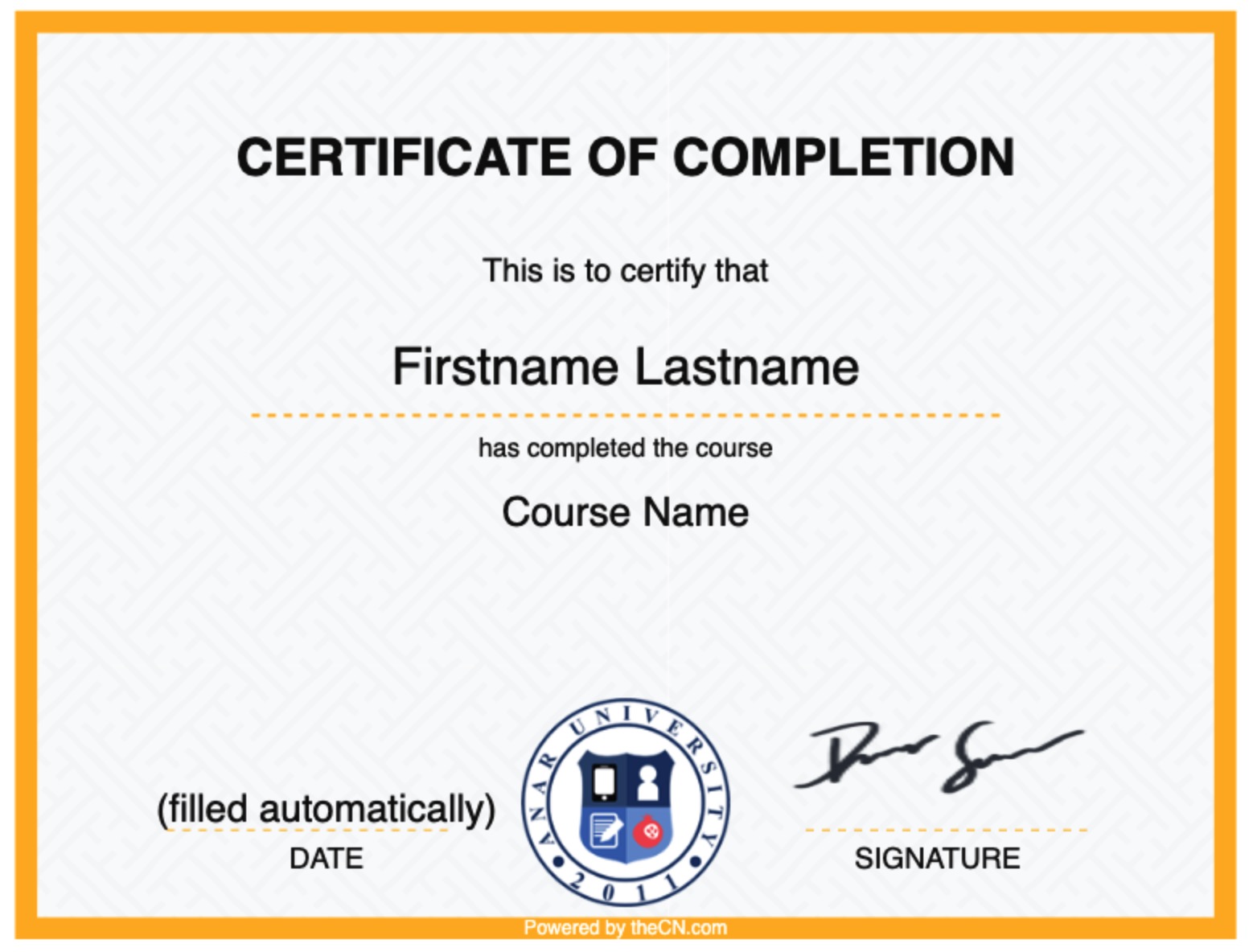 Course Certificate